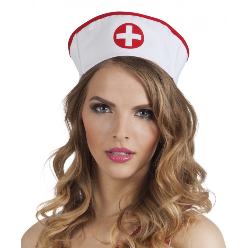 Chapeau d'infirmière uniforme pour adulte - Accessoire de costume captivant  - Taille assortie (1 pièce) (infirmière)