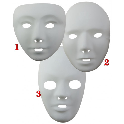 Masques blancs à décorer - Tailles au choix
