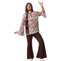 Déguisement Hippie Homme Peace -  - 100% belge - Déguisements  - Tenues de Carnaval - Créations des Ballons - Fête Thématiques