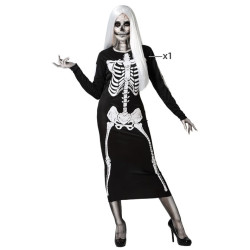 Déguisement squelette femme fluo