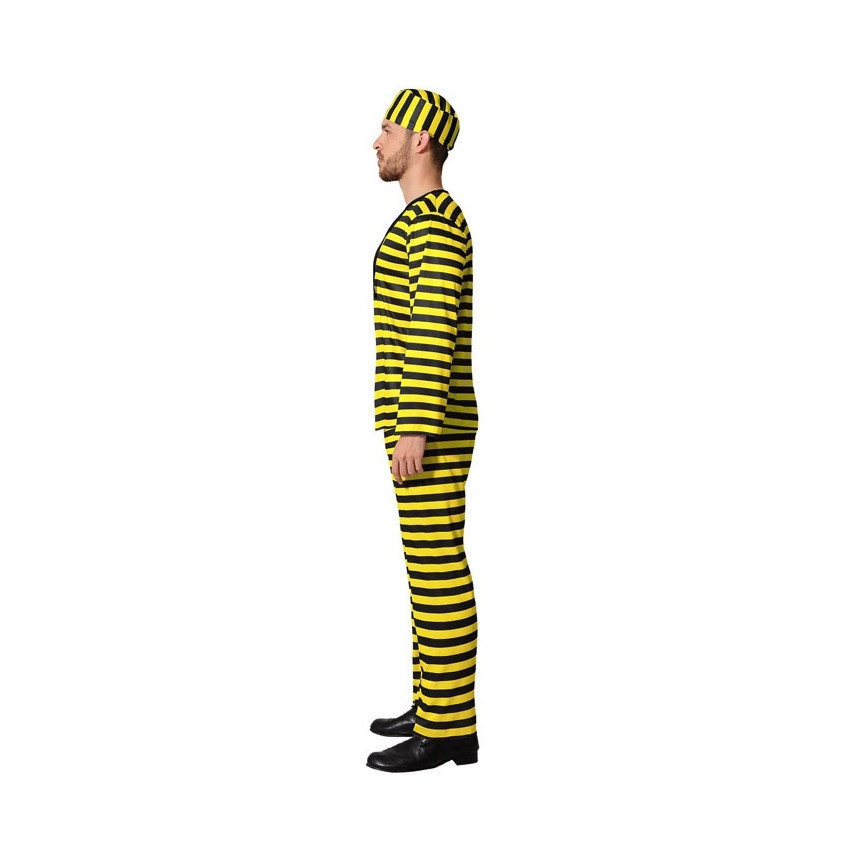 Costume de bagnard jaune enfant - Déguisement garçon - v49099