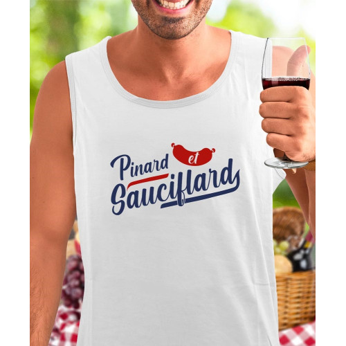 T-Shirt Débardeur Humoristique Pinard Sauciflard