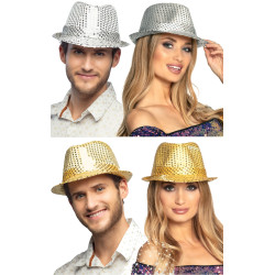 Chapeau Borsalino Paillettes - 3 Coloris au Choix